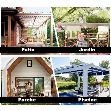 Blickdichter Outdoor-Vorhang für die Gartenlaube