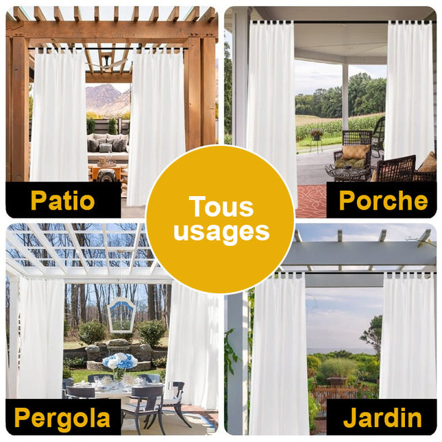Wetterfester Outdoor Vorhang für Pergola