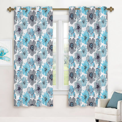 Vorhang mit buntem Blumenmuster