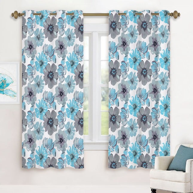 Vorhang mit buntem Blumenmuster