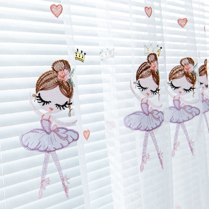 Mädchen Kinderzimmer Vorhang mit Ballerina-Stickerei