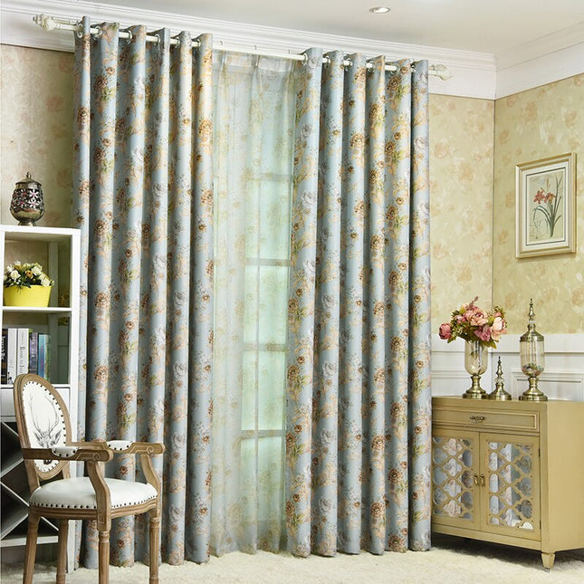 Geblümter Verdunkelungsvorhang Dina im Landhausstil