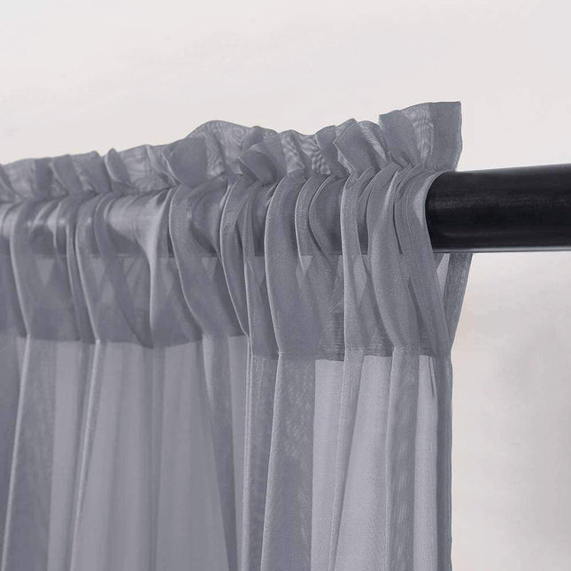 Weiße transparente Bistrogardine für die Küche