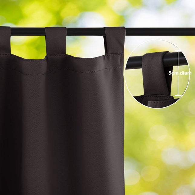 Wasserdichter Outdoor Vorhang Braun mit Ösen