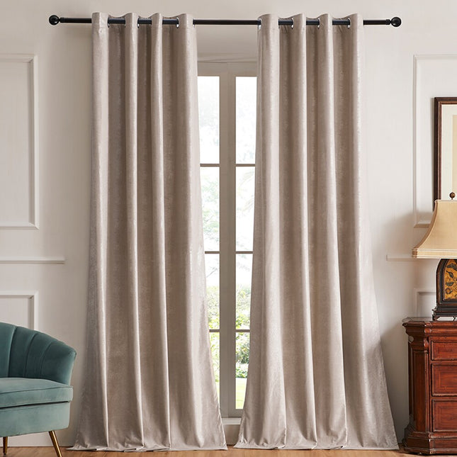 Eleganter Verdunkelungsvorhang mit Ösen Beige