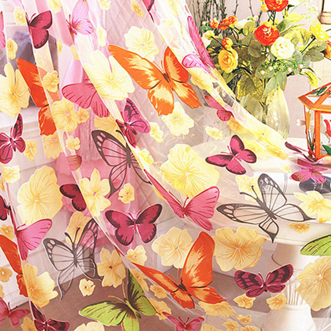 Kinderzimmer Gardine mit Schmetterling-Motiv