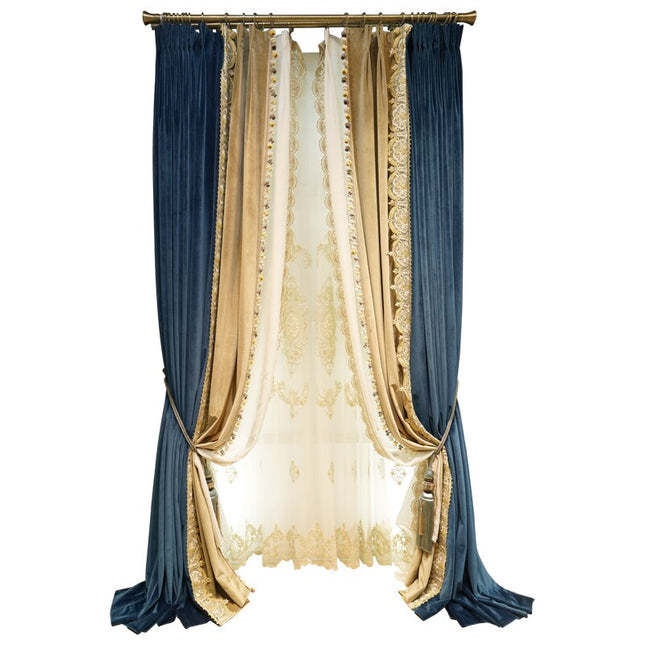 Eleganter Voile Store mit Stickerei