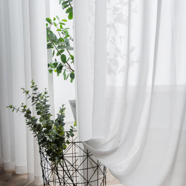 Schlichter transparenter Voile-Vorhang für Wohnzimmer