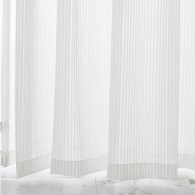 Moderne Plissee-Gardine halbtransparent