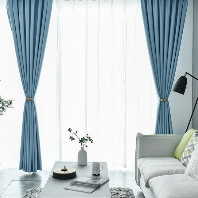 Verdunkelungsvorhang für Wohnzimmer in Blau