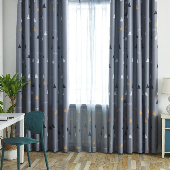 Moderner Vorhang Temilo mit Dreieck-Muster