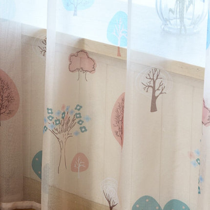 Gardine für Kinderzimmer mit Baum-Motiv