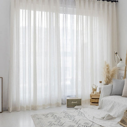 Gardine in Leinenoptik für Wohnzimmer