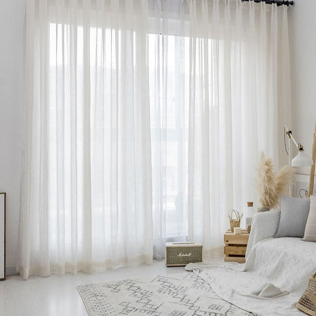Gardine in Leinenoptik für Wohnzimmer
