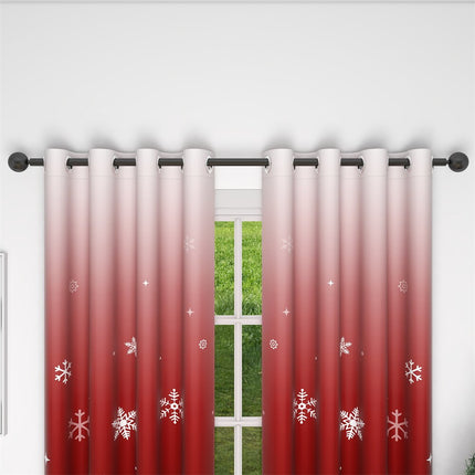 Weihnachtsvorhang mit Schneeflocken und Farbverlauf