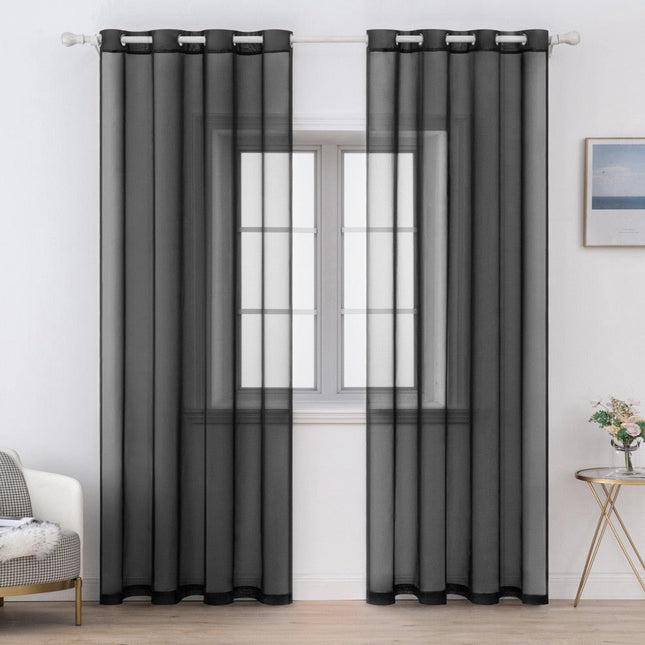 Transparenter Voile Vorhang mit Ösen