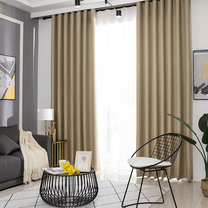 Verdunkelungsvorhang Tungo Beige in Leinenoptik