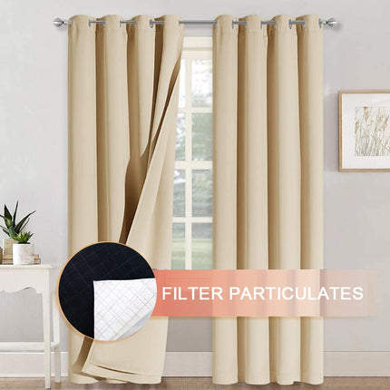 Isolierender Thermo Verdunkelungsvorhang für Fenster