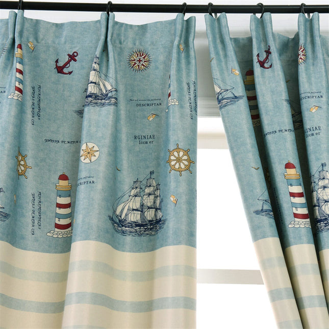 Vorhang Rye mit maritimem Muster