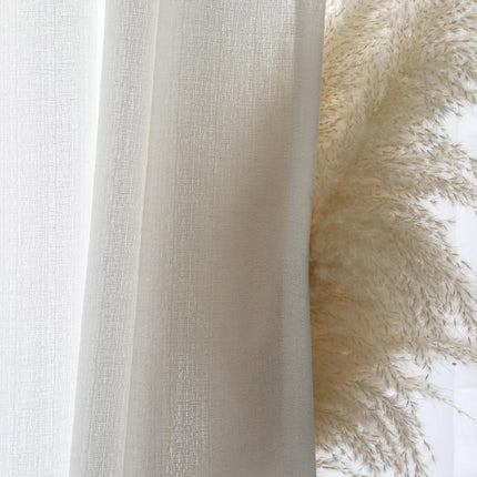 Schlichter transparenter Voile-Vorhang in Weiß