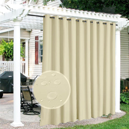 Outdoor-Vorhang Atono Cremefarben wasserabweisend