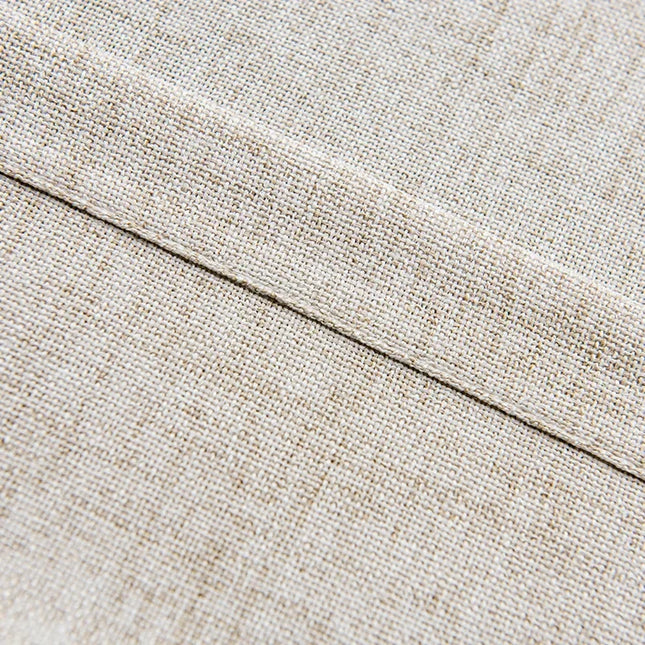Beige Voile-Gardine mit Bordüre