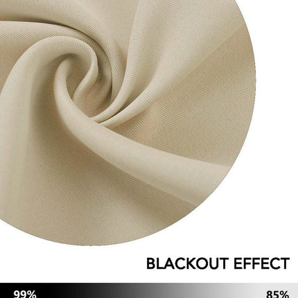 Verdunkelungsvorhang blickdicht mit Ösen Beige