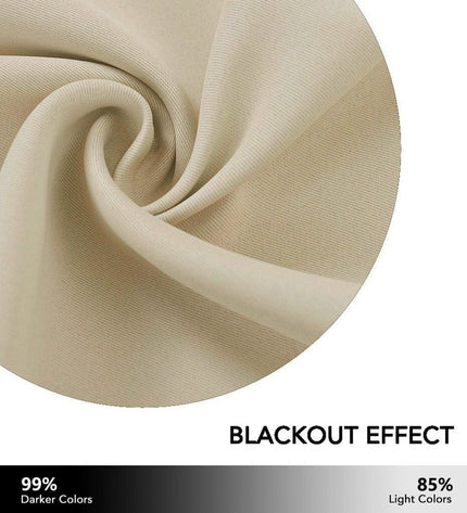 Verdunkelungsvorhang blickdicht mit Ösen Beige