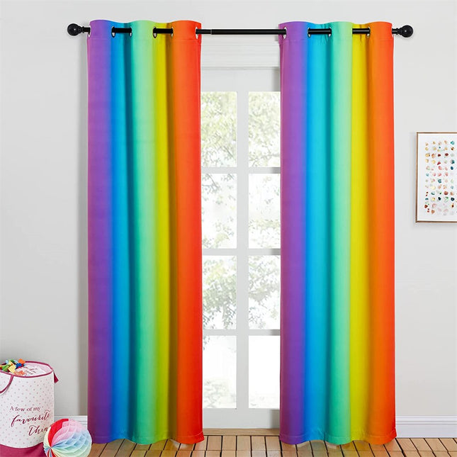 Verdunkelungsvorhang Regenbogenfarben für Kinderzimmer