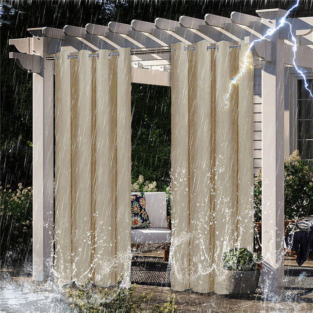 Wasserabweisender Outdoor-Vorhang mit Metallösen