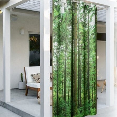 Outdoor Vorhang mit Wald Motiv Druck