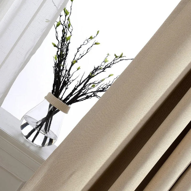 Einfarbiger Verdunkelungsvorhang Thermo in Beige