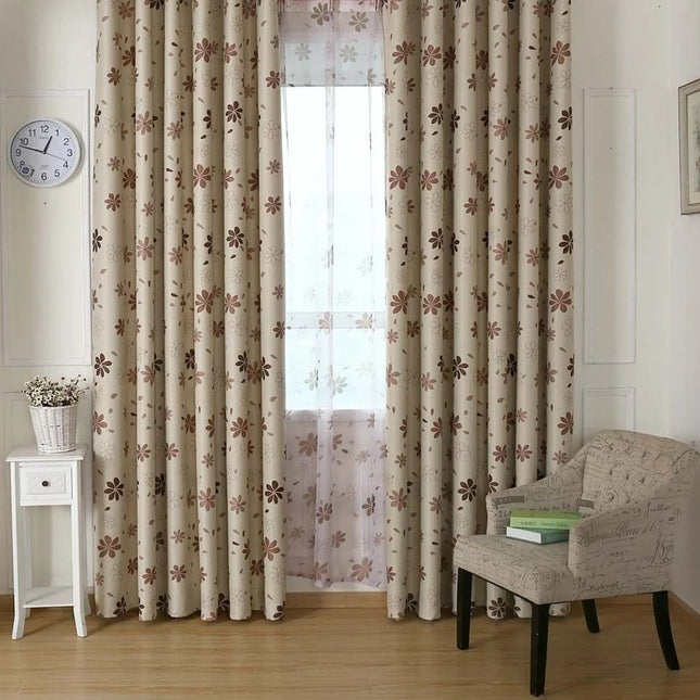 Moderner Verdunkelungsvorhang mit Blumen-Design