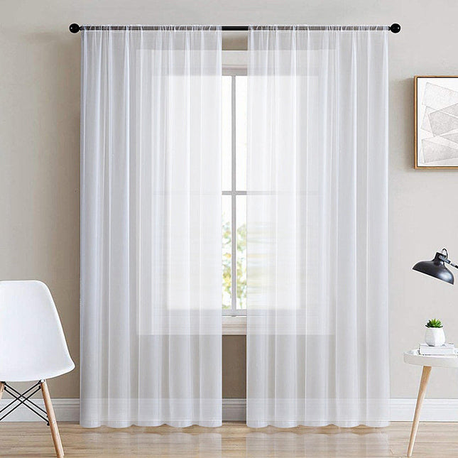 Transparente Gardine in schlichtem Design