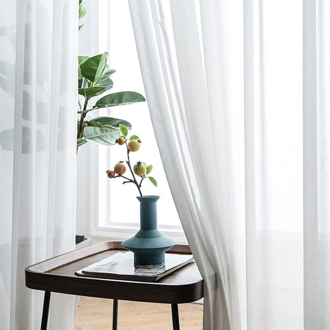Schlichter transparenter Voile-Vorhang für Wohnzimmer