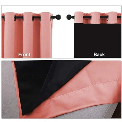 Thermo Verdunkelungsvorhang in Rosa